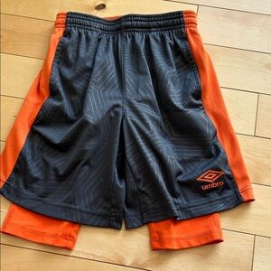 Umbro Black with Orange Trim soccer Shorts